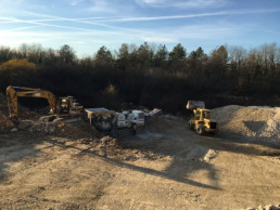 chantier de concassage et criblage des déchets