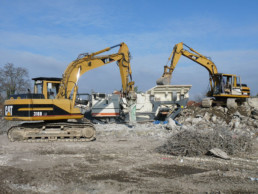 Concassage de déchets